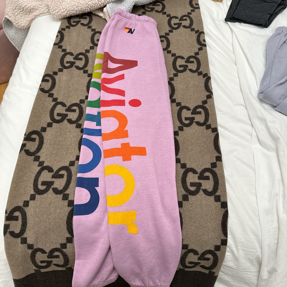 Mauve Aviator Nation Sweatpants xs